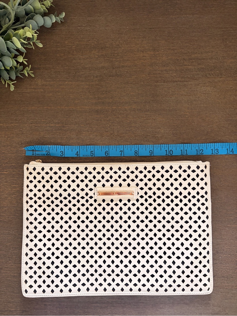 The Limited Black & White Diamond Clutch